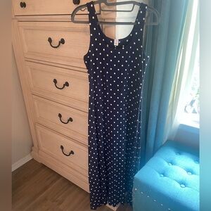 Old Navy Dark Blue Dress with White Dots